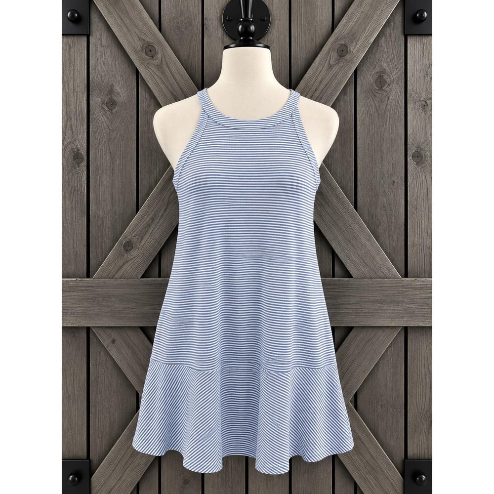 Tommy Bahama IslandZone Dress XS Blue White Striped Tennis Built In Shorts